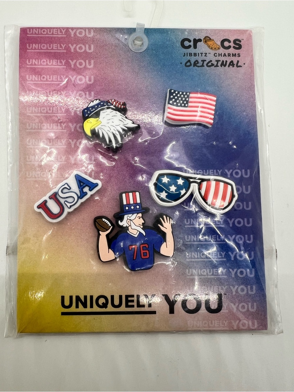 NWT Crocs brand Jibitz patriotic charms